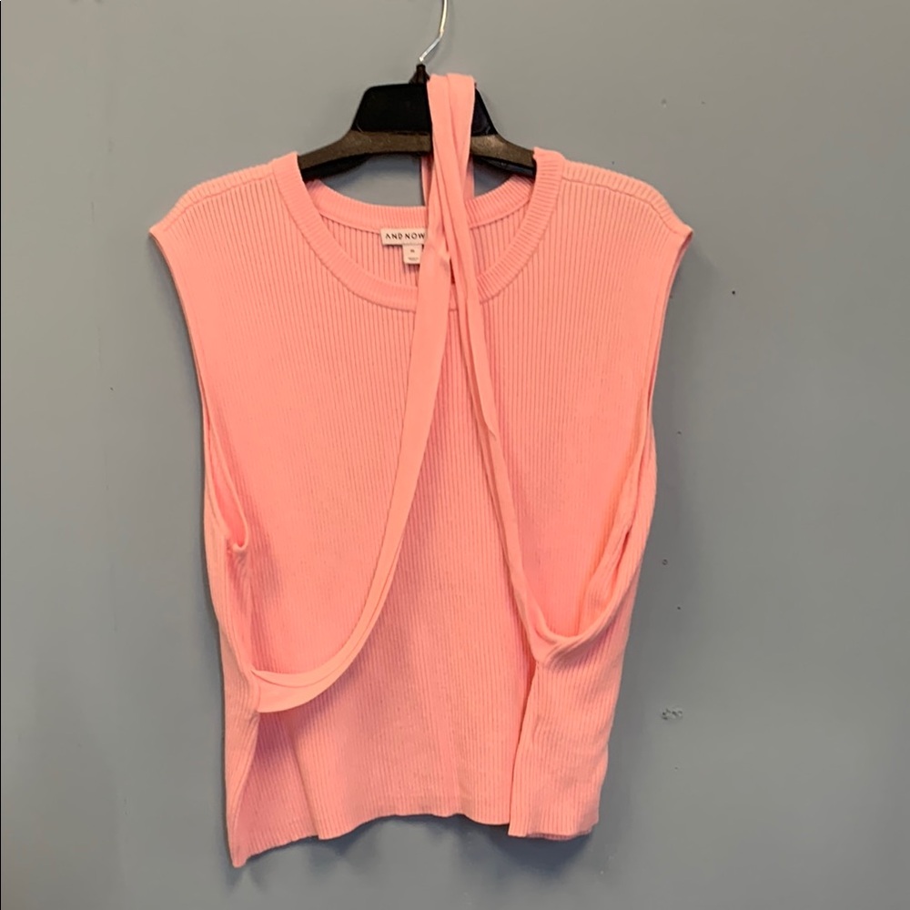 And Now This from Macys Ribbed Pink Sleeveless Blouse